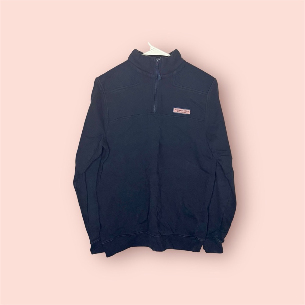 Men's Navy Blue Quarter Zip Vineyard Vines Sweater, Size XL